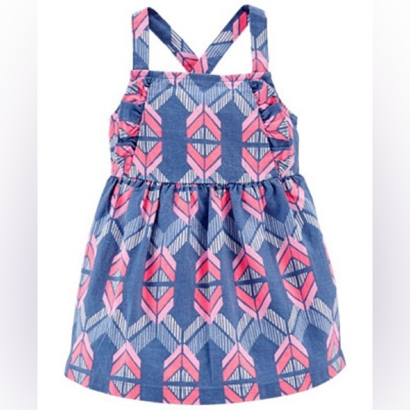 Carter's Other - Carter's Baby Girls Aztec Printed Linen Dress size 18 months